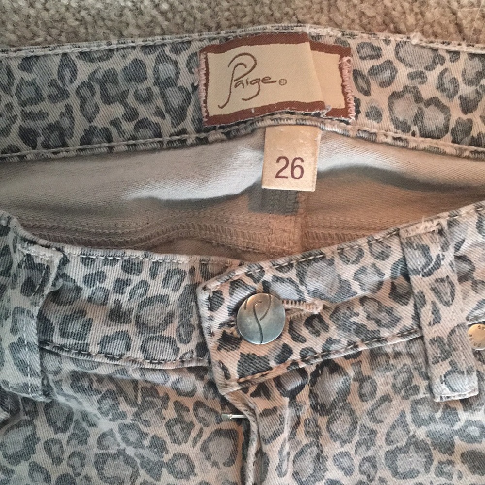Paige leopard 🐆 print stretchy skinny jeans s26